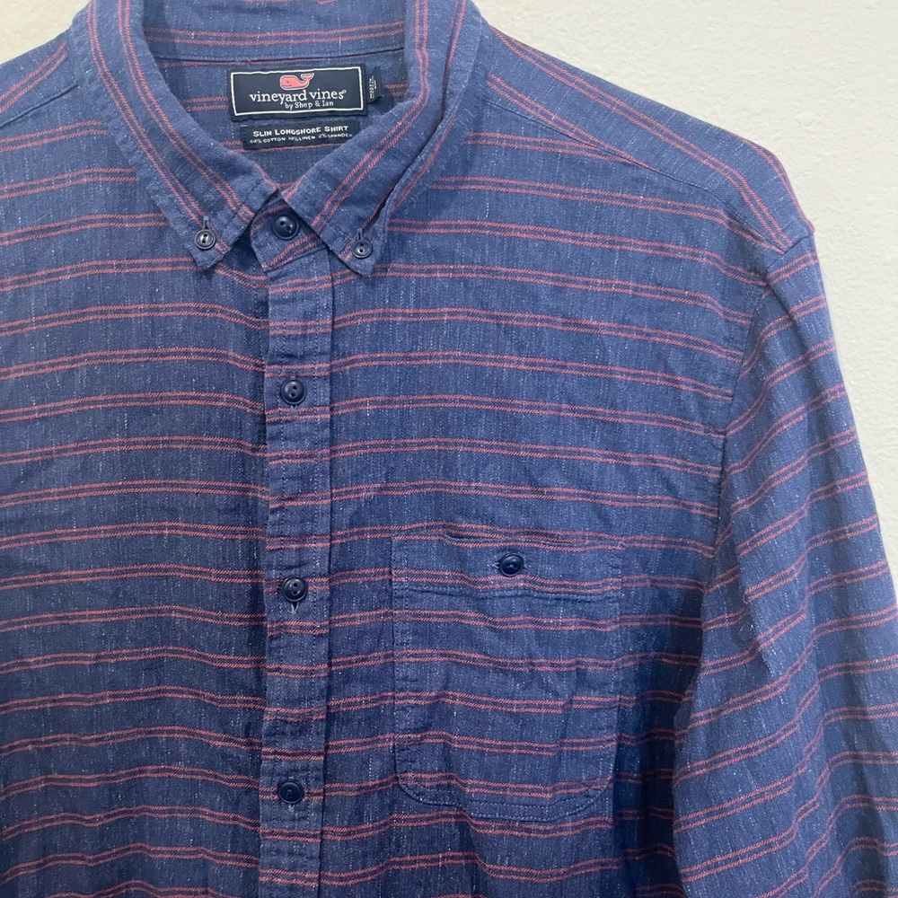 Vineyard Vines By Shep & Ian Slim Longshore Men’s Button Down LS Shirt Size L - Picture 3 of 5